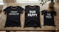 All in together,   long and short sleeve group event t shirts